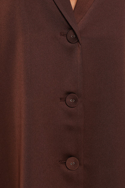 Arryn Short Sleeve Shirt - Chocolate Brown