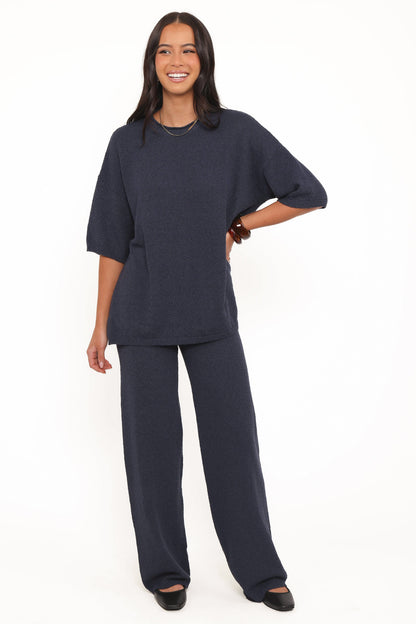 Ashby Knit Top - Navy