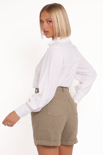 Briggs Long Sleeve Shirt - White