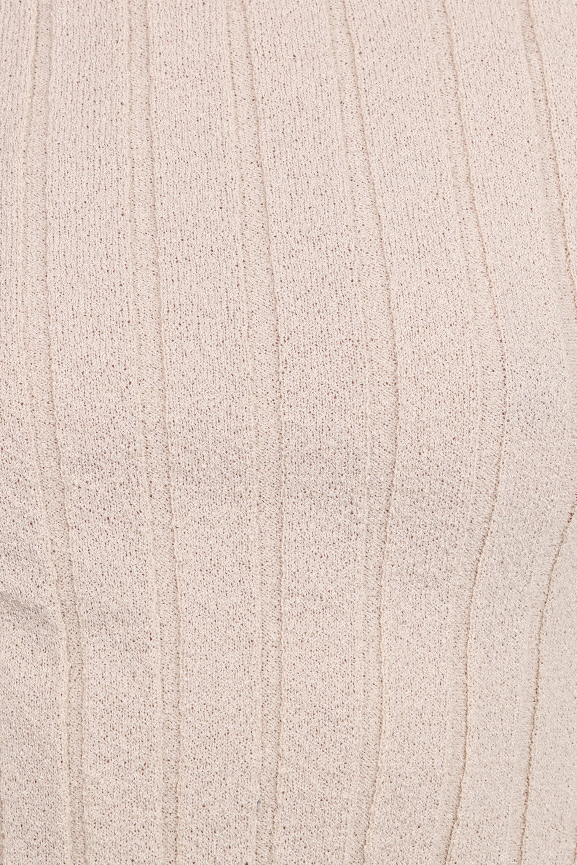 Brodie Wide Rib Knit Top - Beige