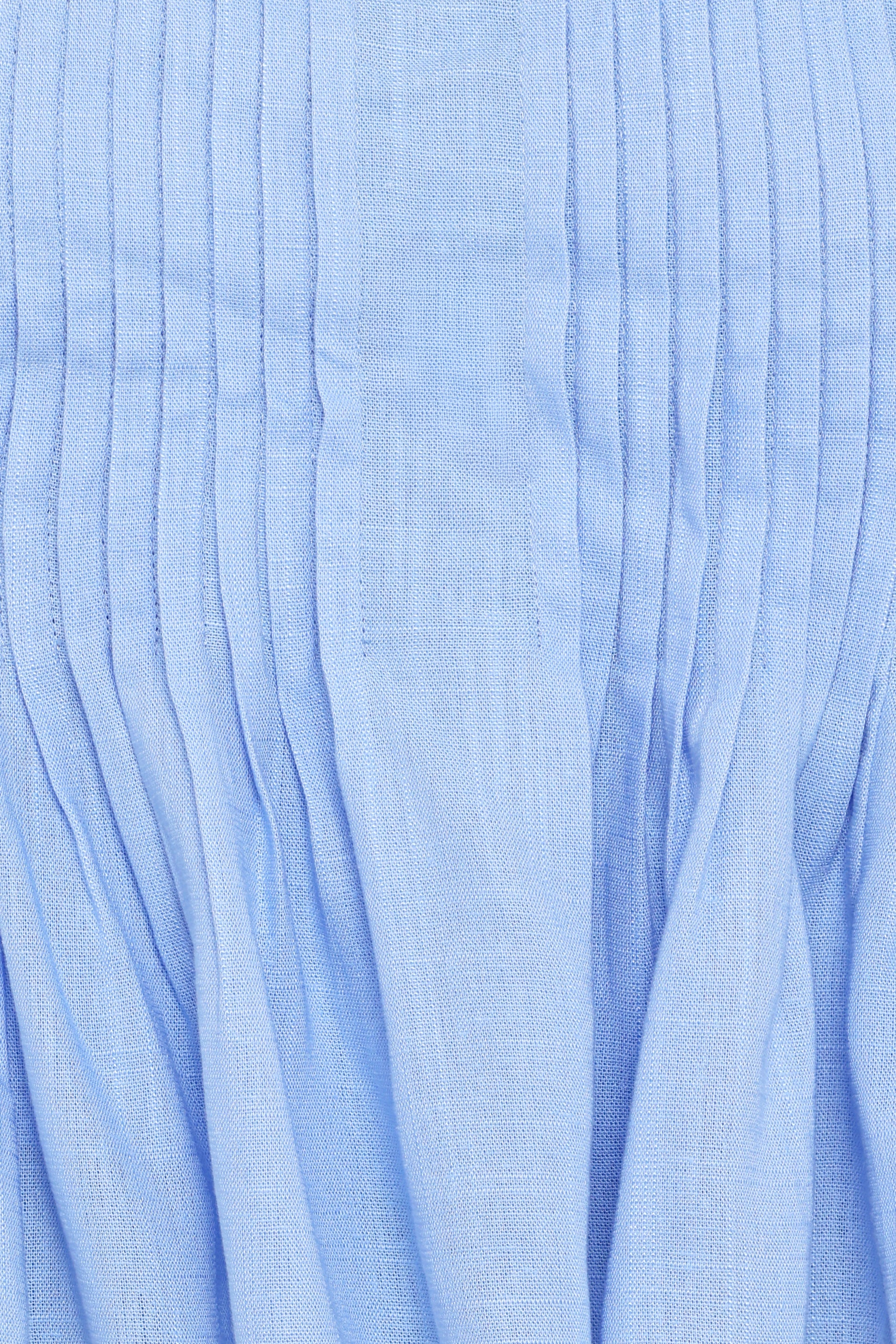 Cagnes Strapless Peplum Top - Blue