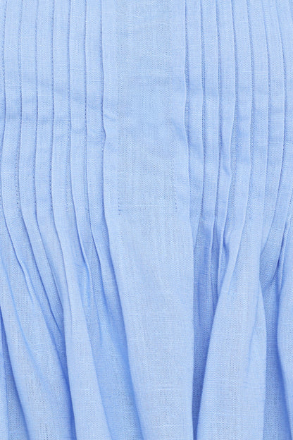 Cagnes Strapless Peplum Top - Blue