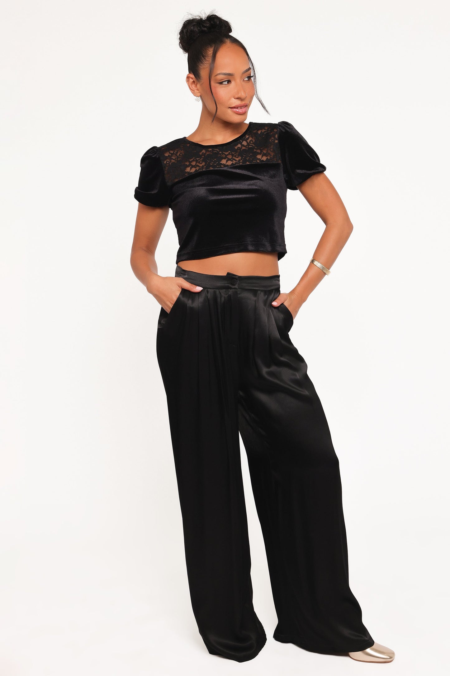 Caitlin Top - Black Velvet