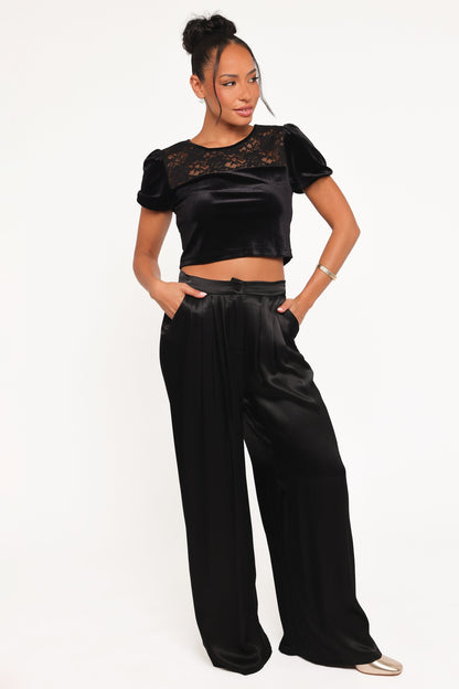 Caitlin Top - Black Velvet
