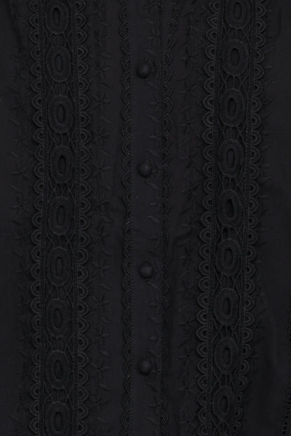 Catania Lace Inset Top - Black