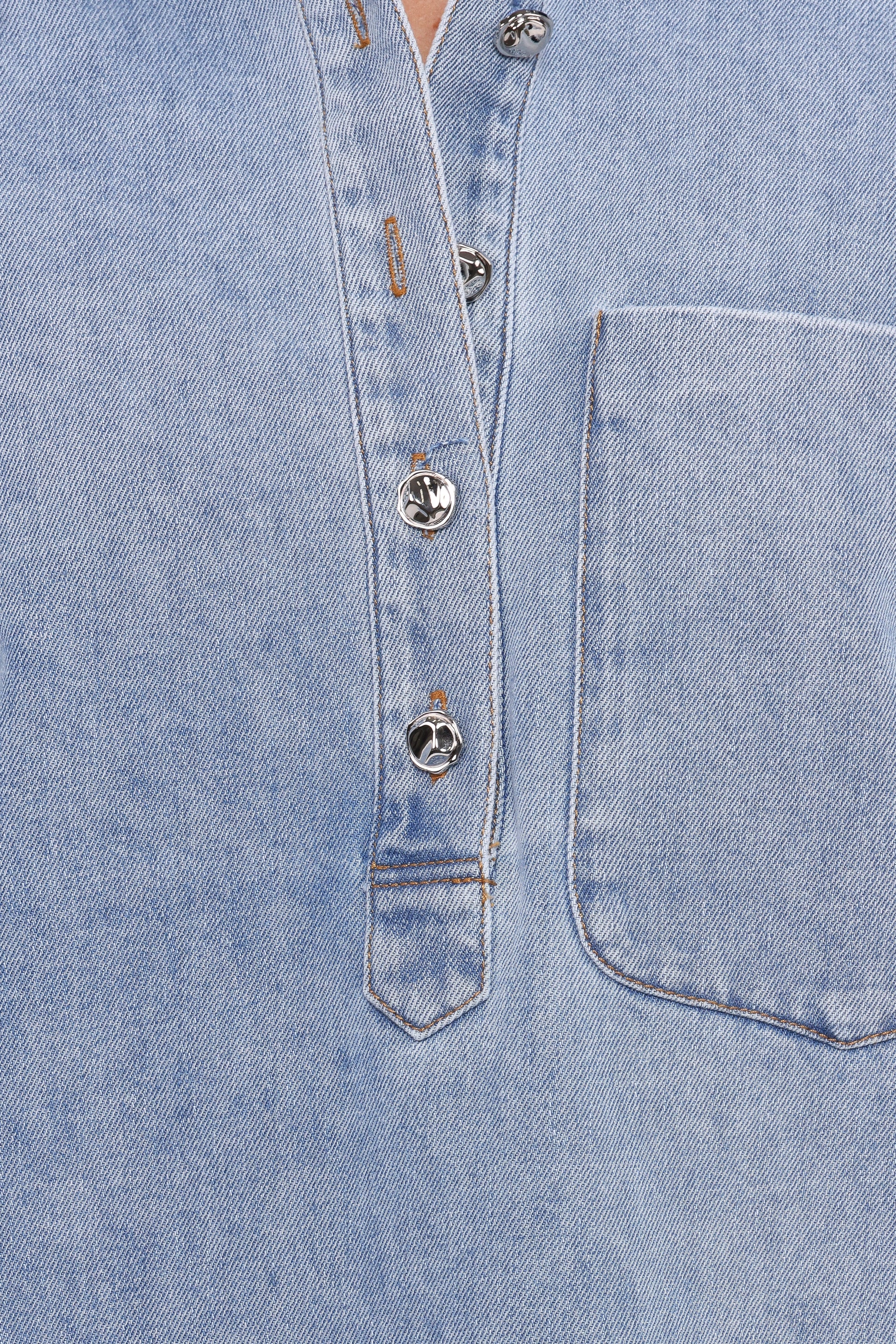 Celestia Denim Top - Light Wash