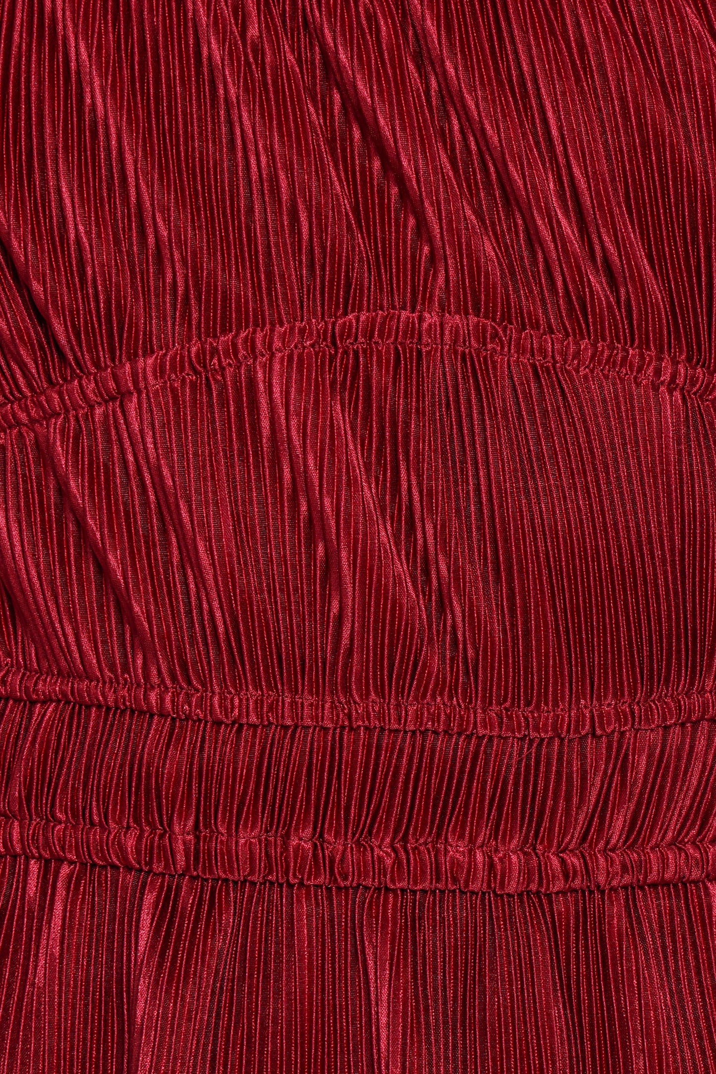 Ceppia Plisse Top - Burgundy