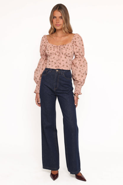 Charlene Top - Pink Floral