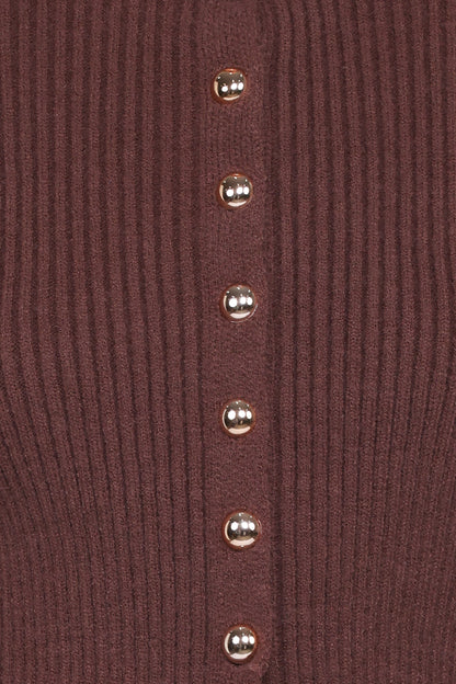 Circe Cardigan Top - Chocolate