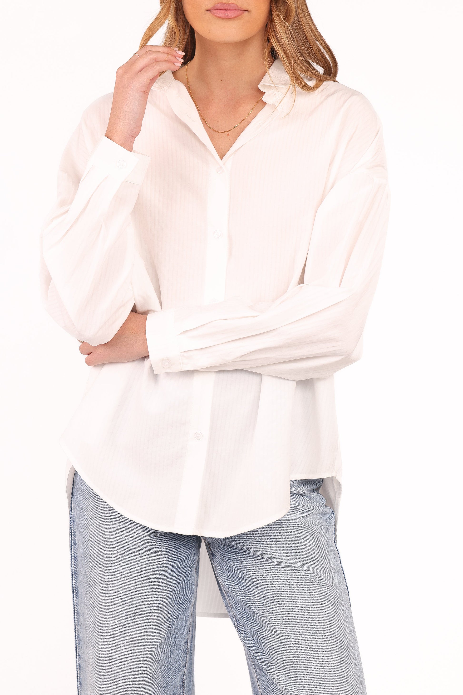 Edwards Shirt - White Stripe