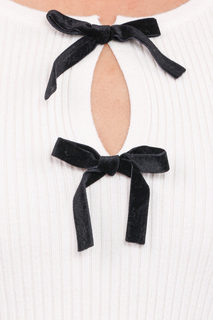 Elba Knit Top - White