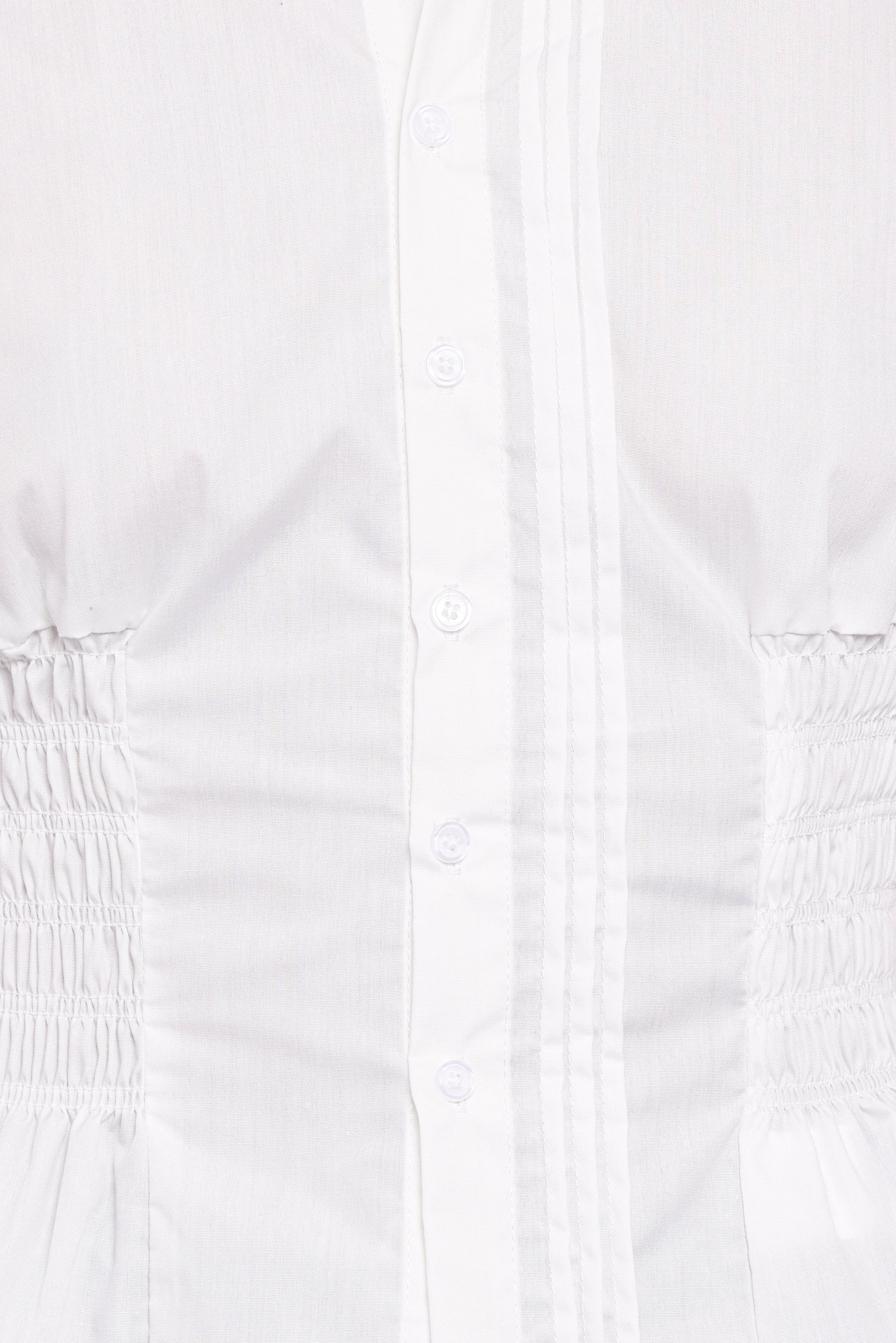Ione Peplum Shirt - White