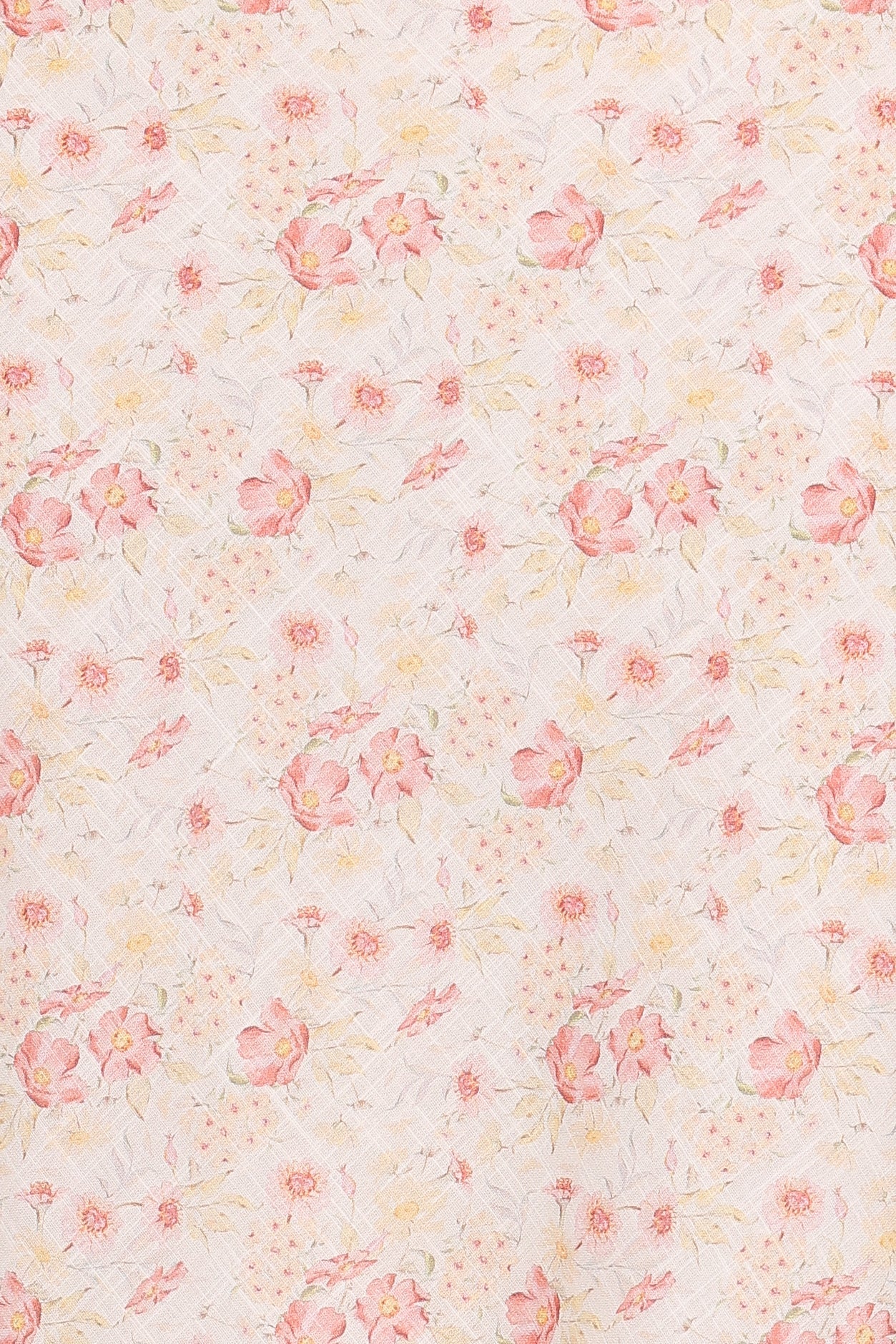 Kedra Tie Shoulder Top - Peach Ditsy Floral