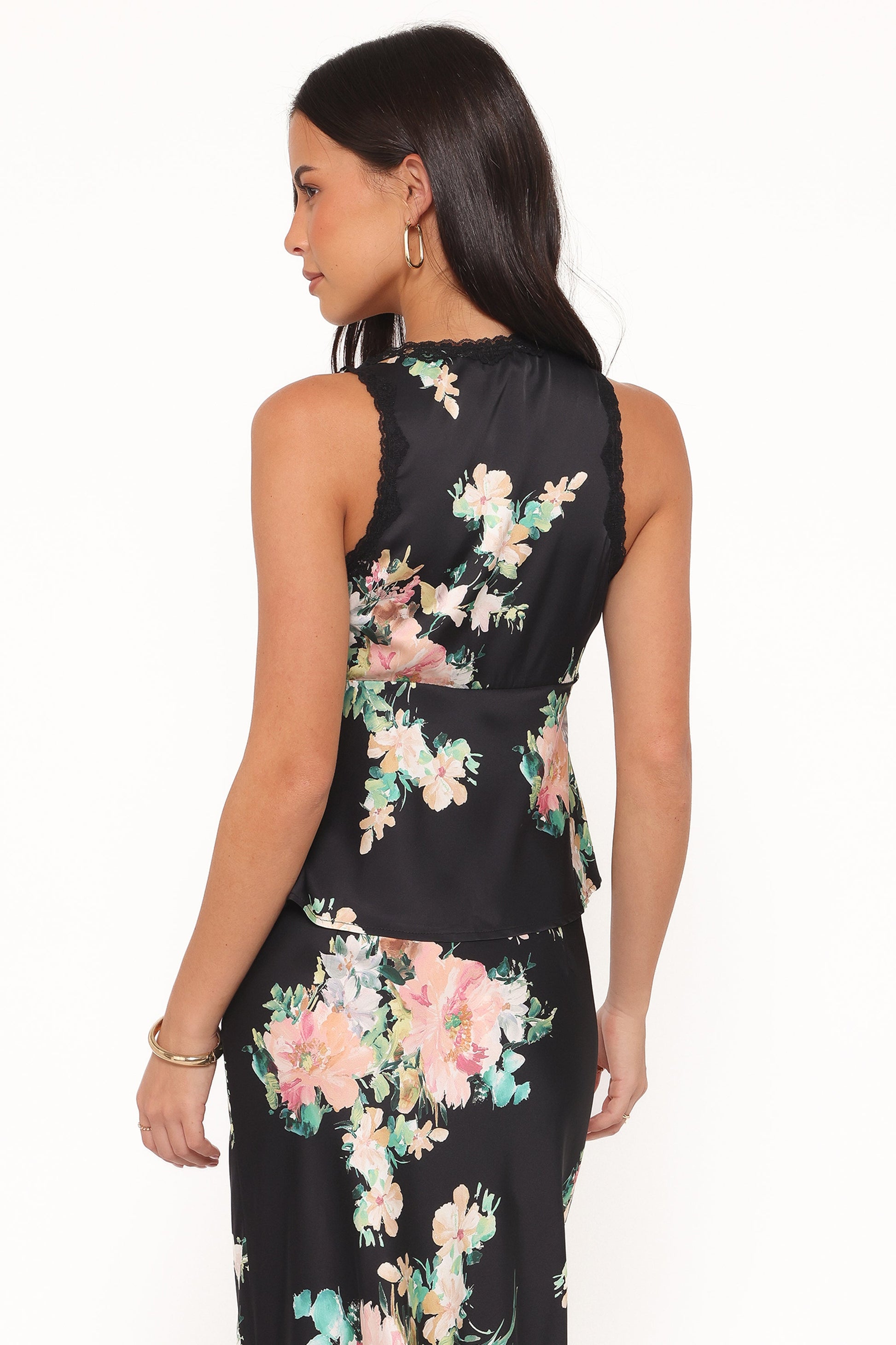 Kelso Top - Black Floral