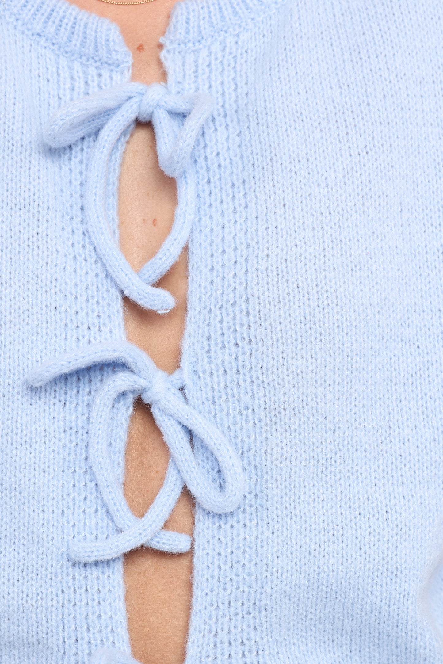 Koskie Tie Knit Top - Blue