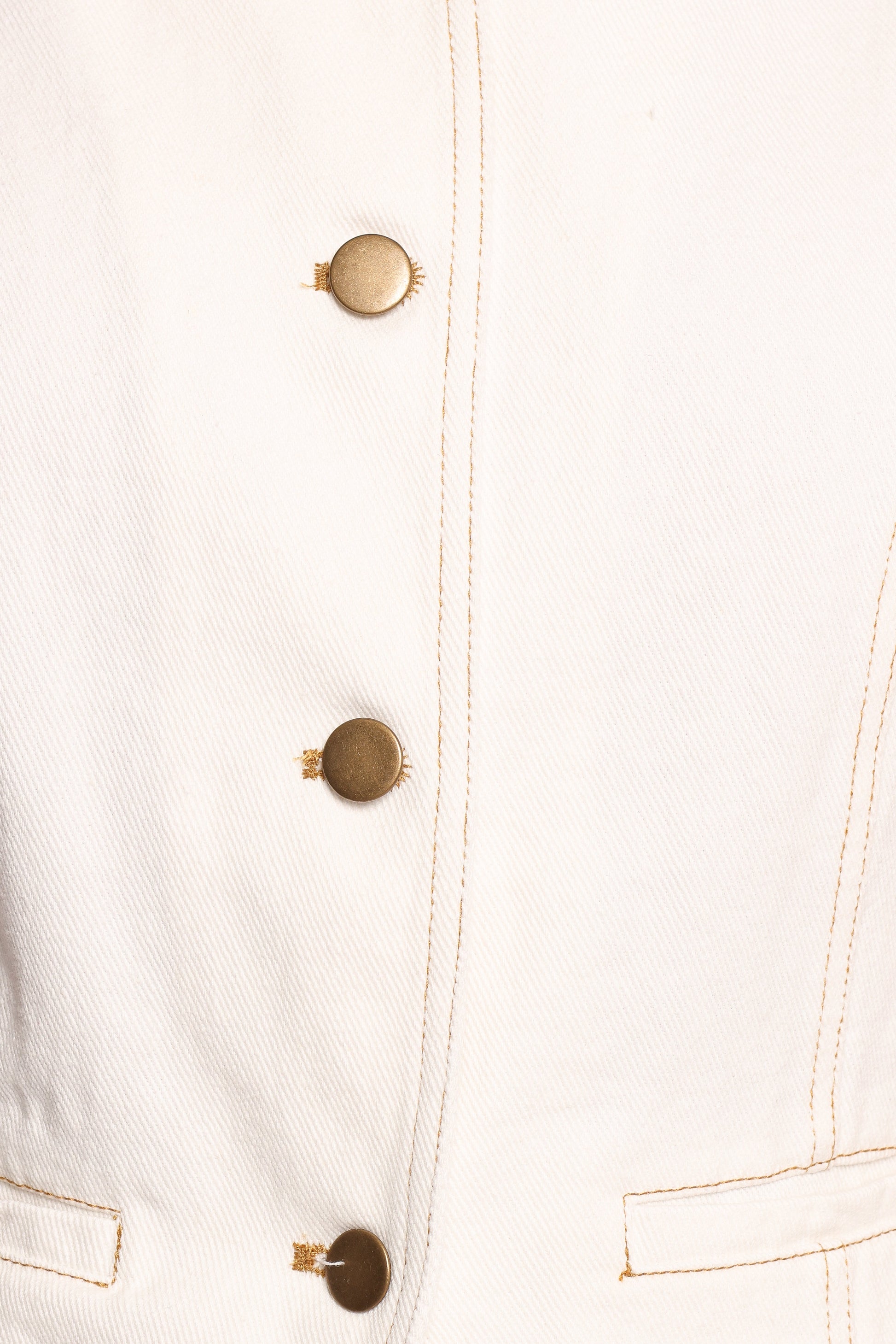 Kristy Denim Vest - White
