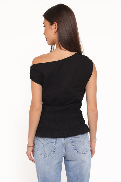 Lia Off Shoulder Top - Black
