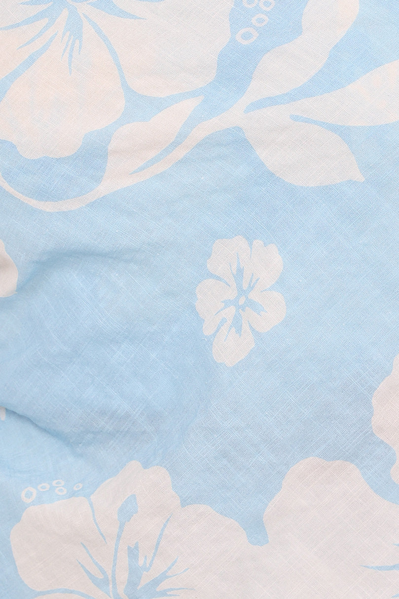 Lourdes Top - Blue Hibiscus