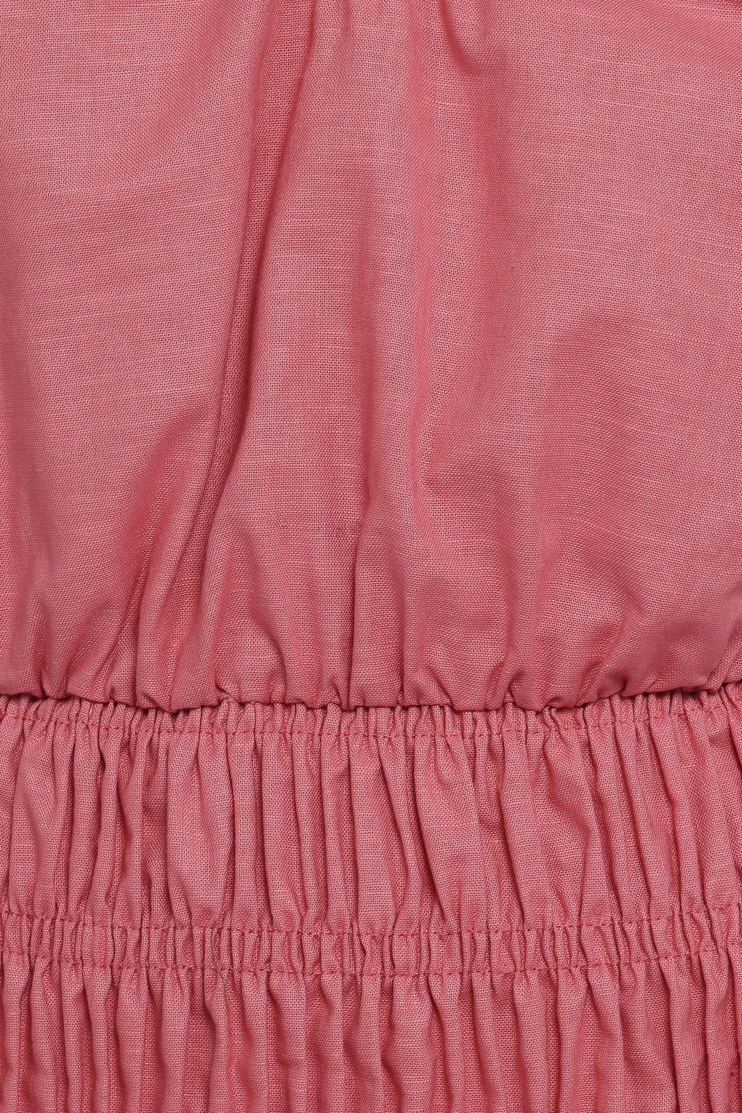 Lucilla Shirred Waist Top - Petal Pink