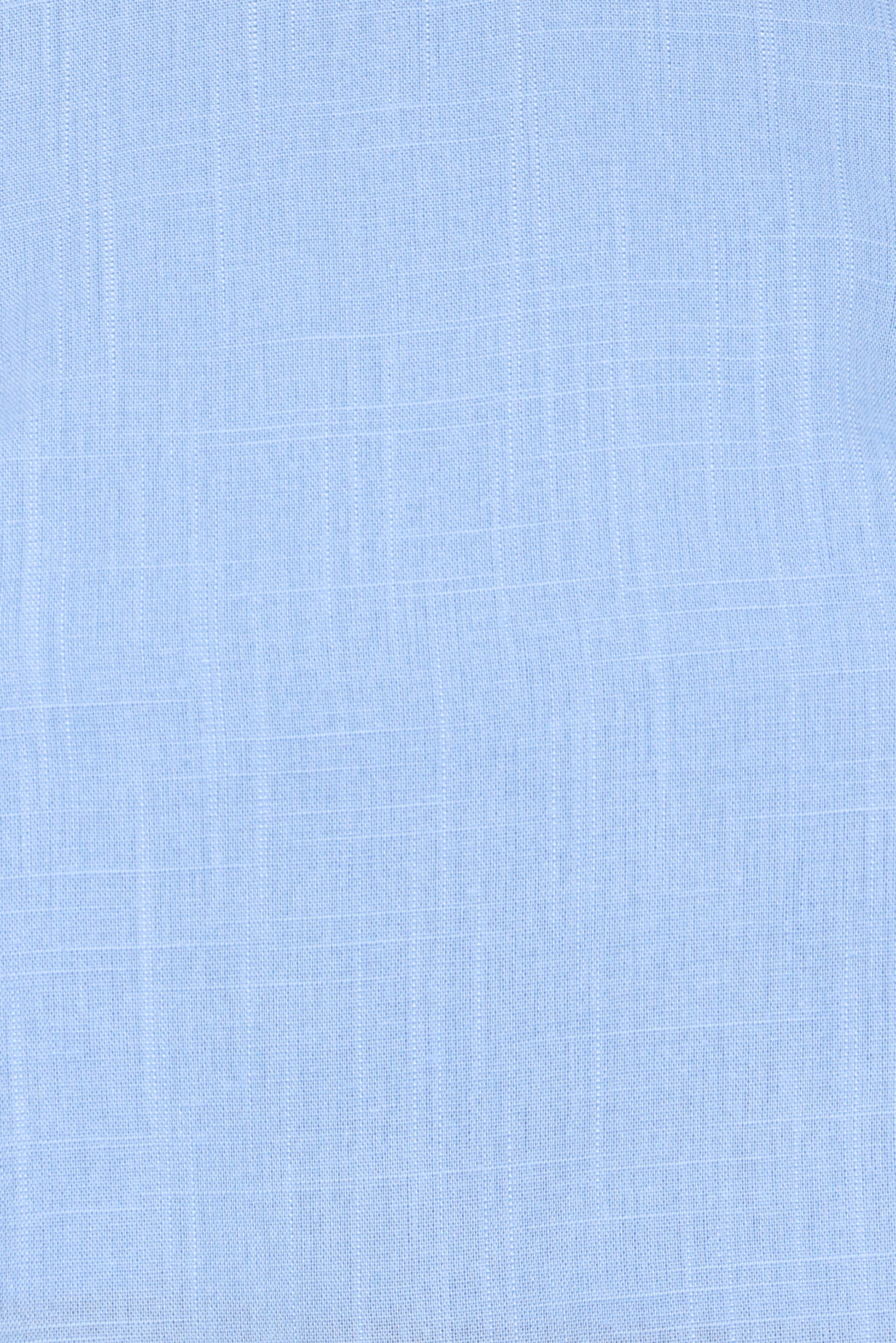 Madison Linen Cropped Tank - Blue