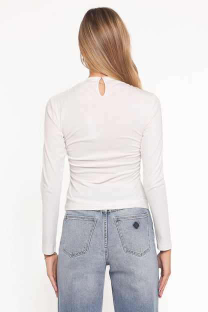 Nissa Long Sleeve Top - White