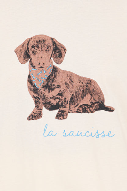 Petite Saucisse Tee - Cream