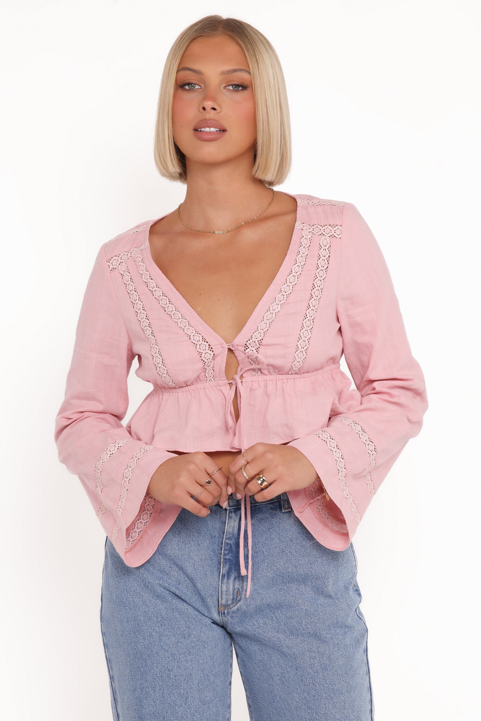 Reed Long Sleeve Top - Pink