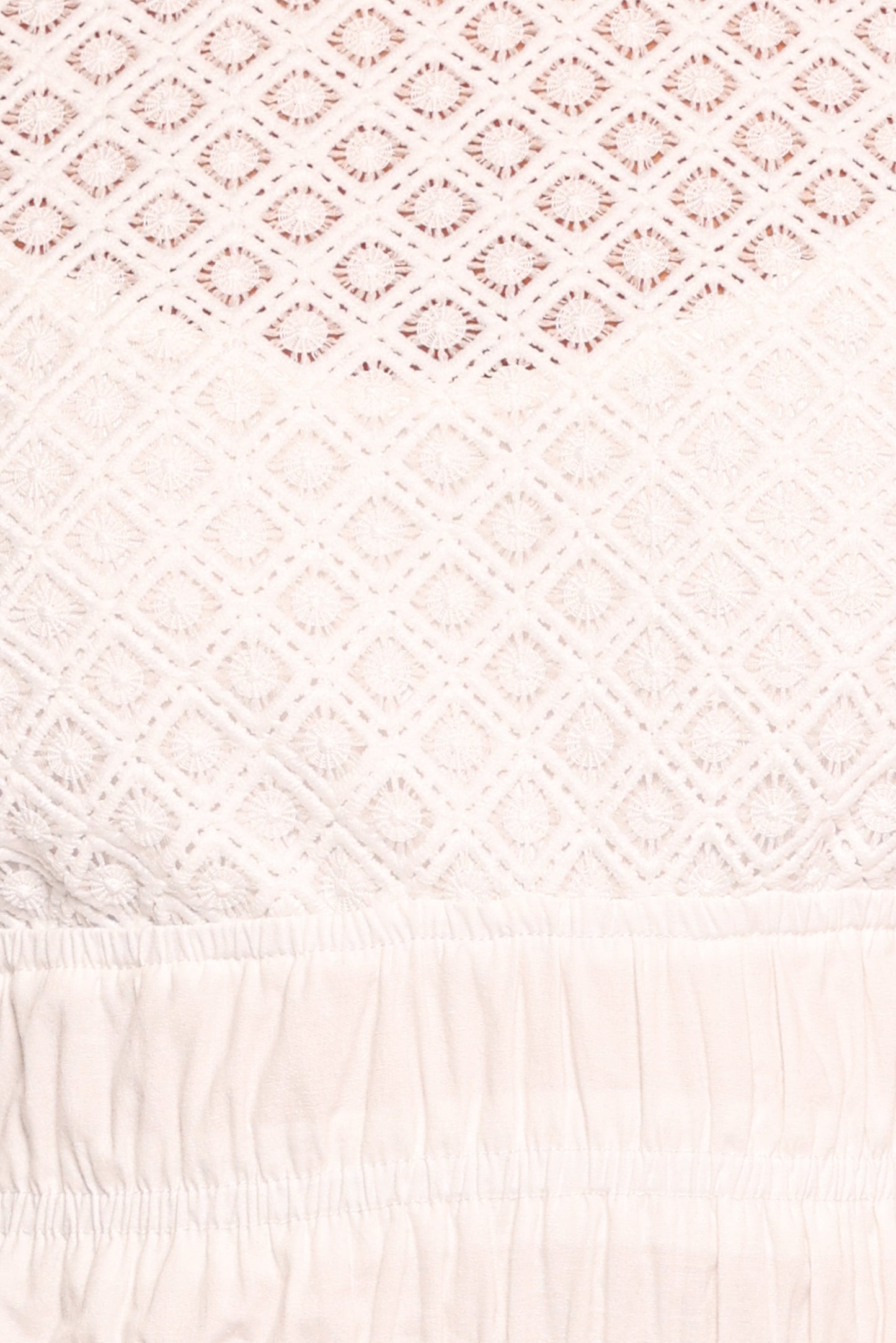 Riven Shirred Top - White