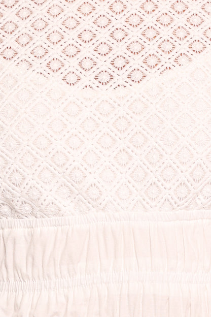 Riven Shirred Top - White