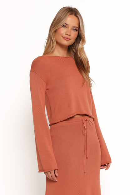 Rooney Knit Sweater - Cinnamon