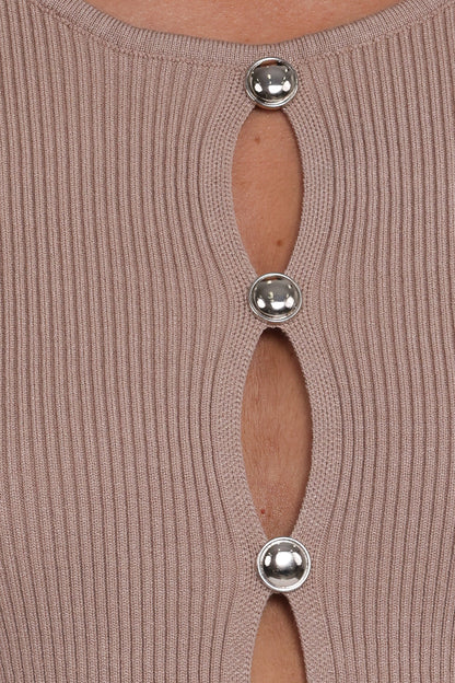 Rosienna Knit Top - Taupe