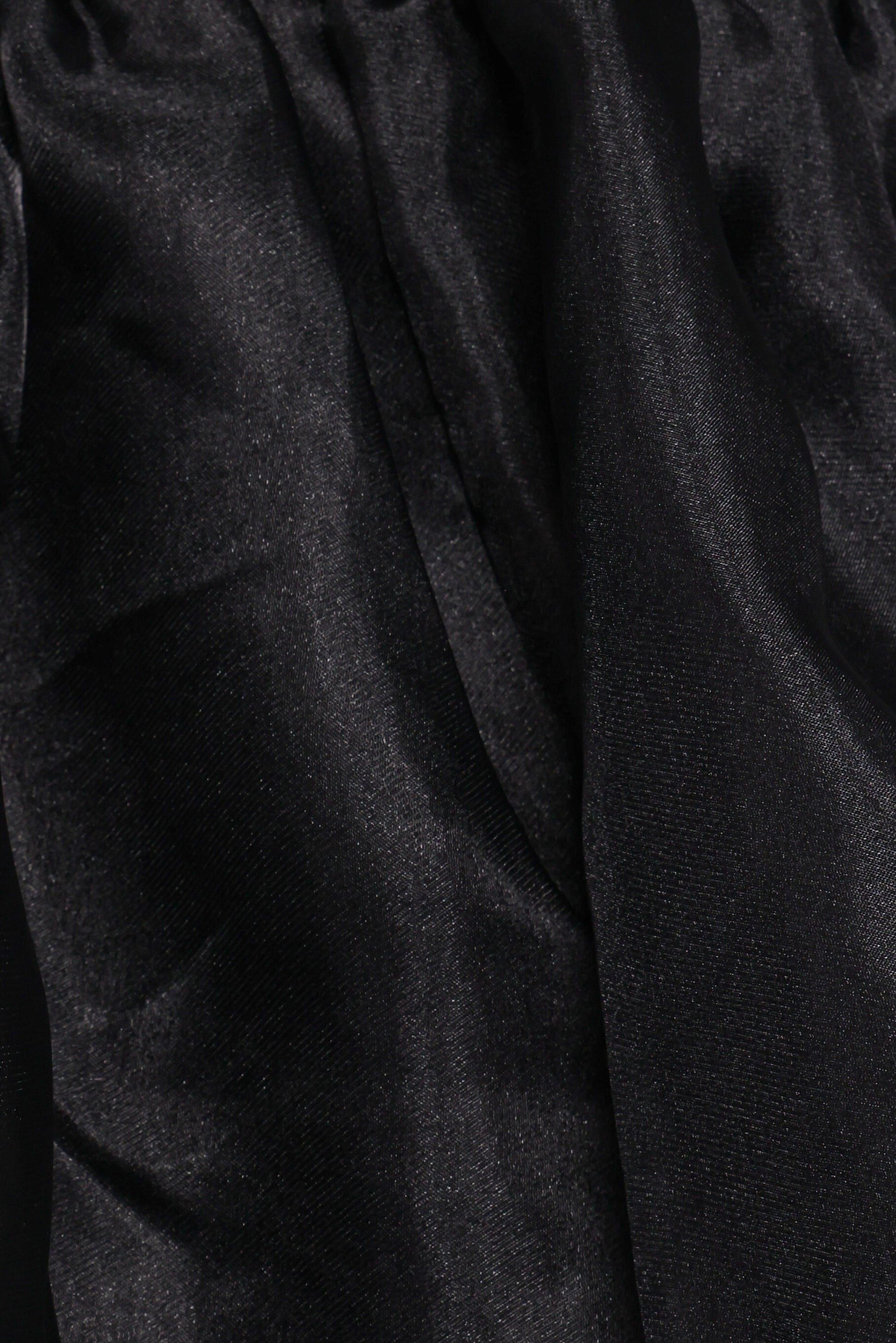 Solenne Puff Sleeve Peplum Organza Top - Black