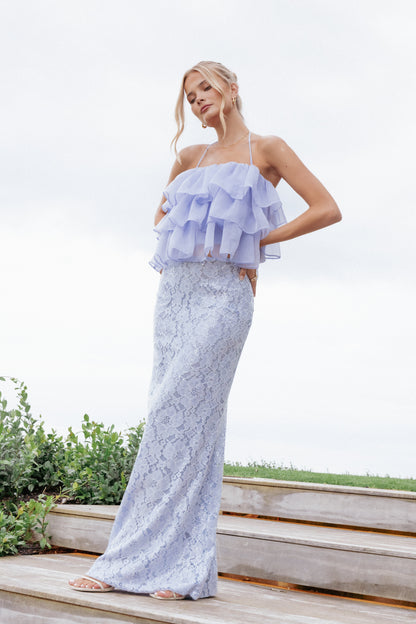 Taelya Flounce Top - Blue