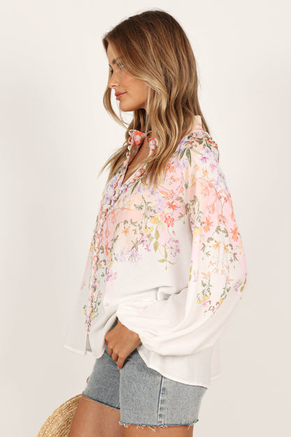 Tiarna Shirt - White Floral
