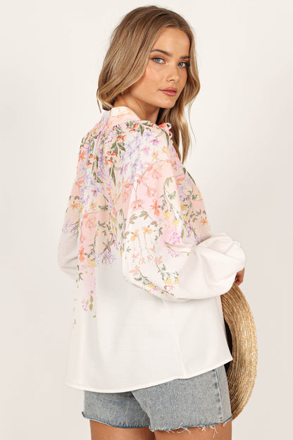 Tiarna Shirt - White Floral