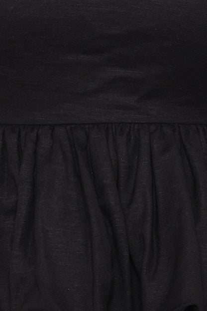 Ursa Peplum Top - Black