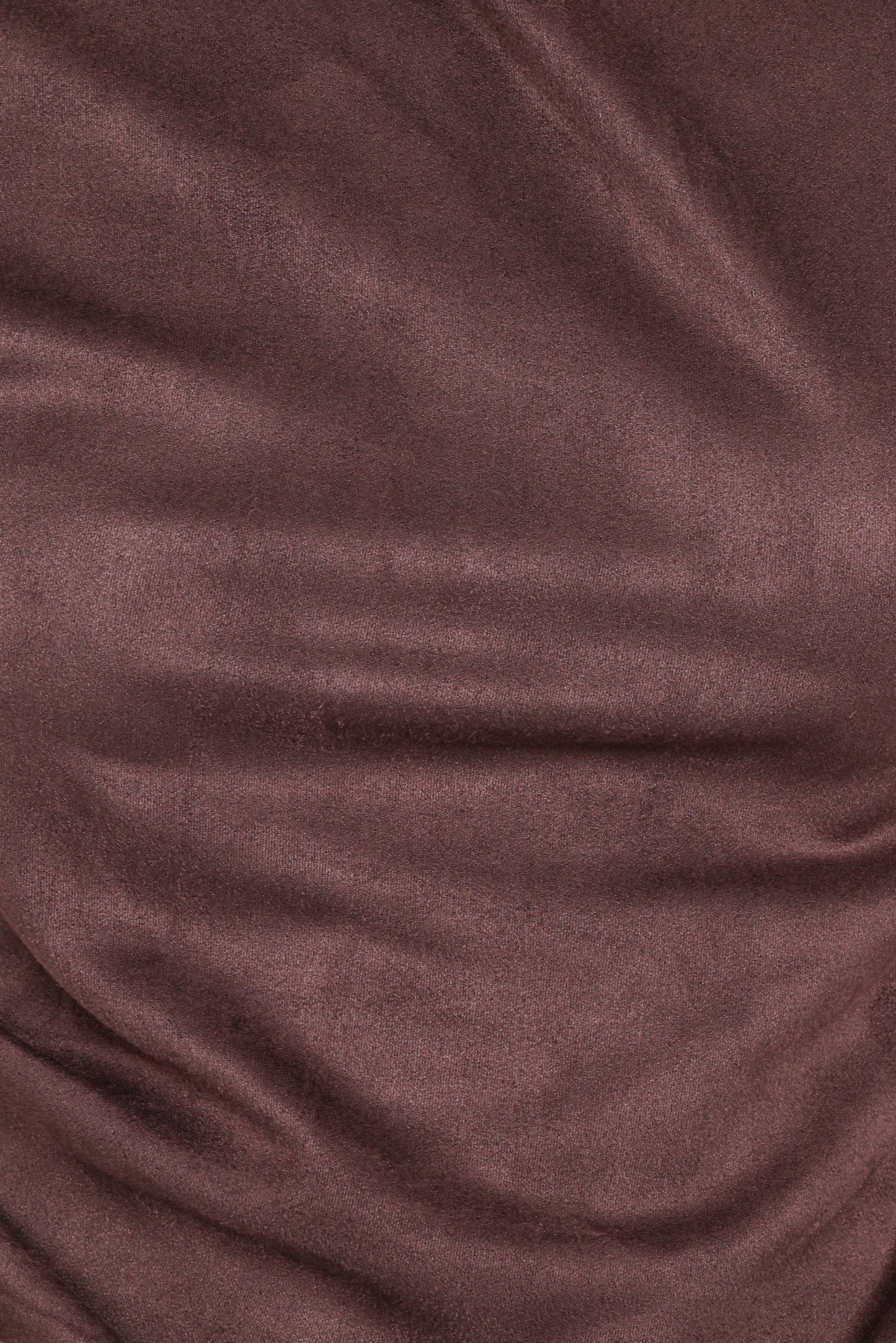 Vaila Faux Suede Off Shoulder Top - Chocolate