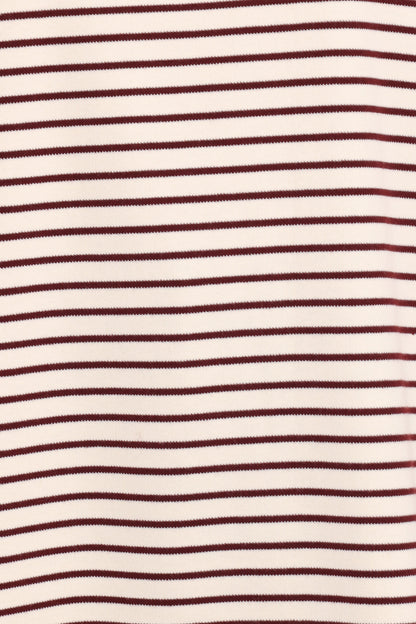 Wilda Oversized Tee - Cream Tan Stripe