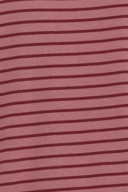 Wilda Oversized Tee - Pink Red Stripe