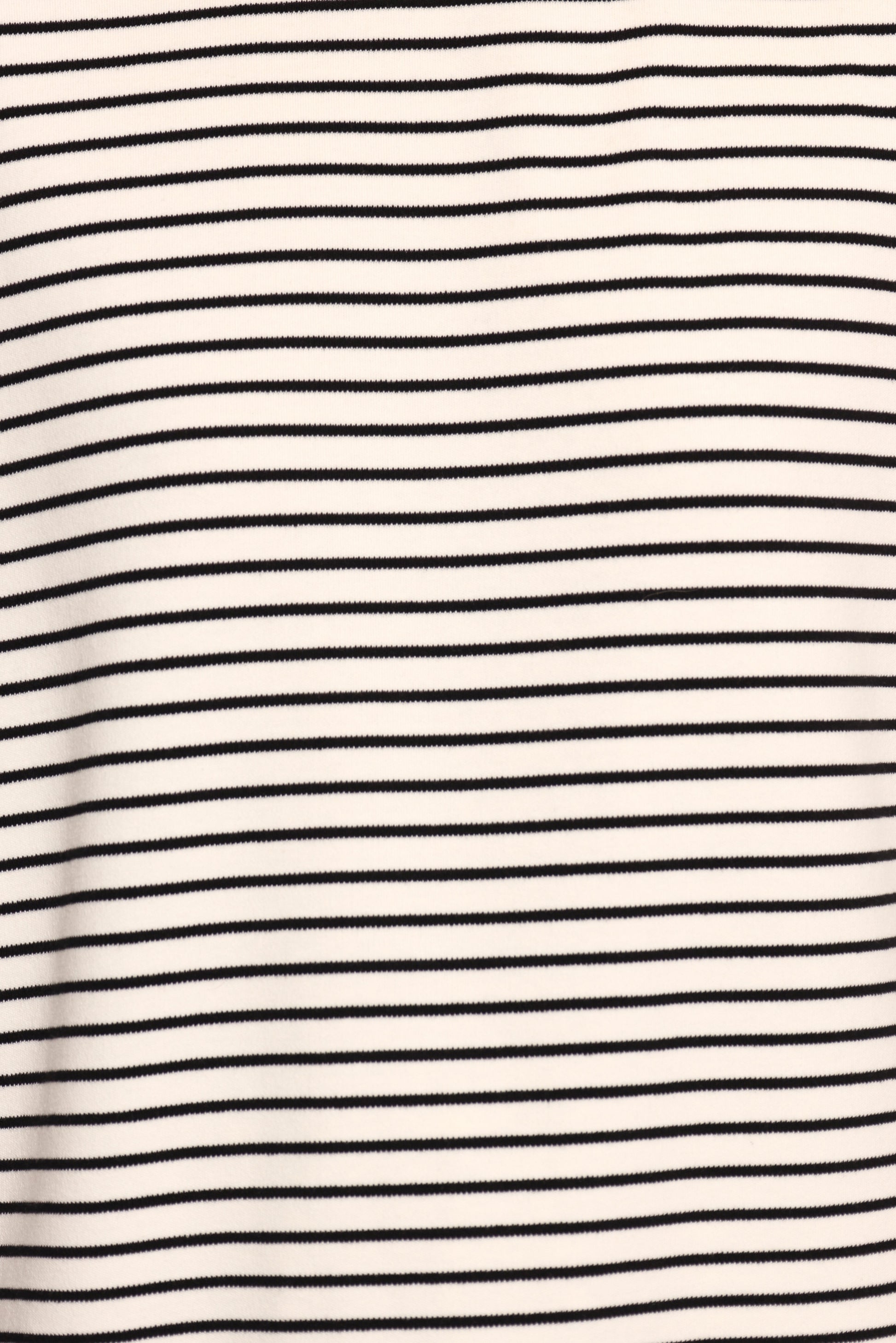 Wilda Oversized Tee - White Black Stripe