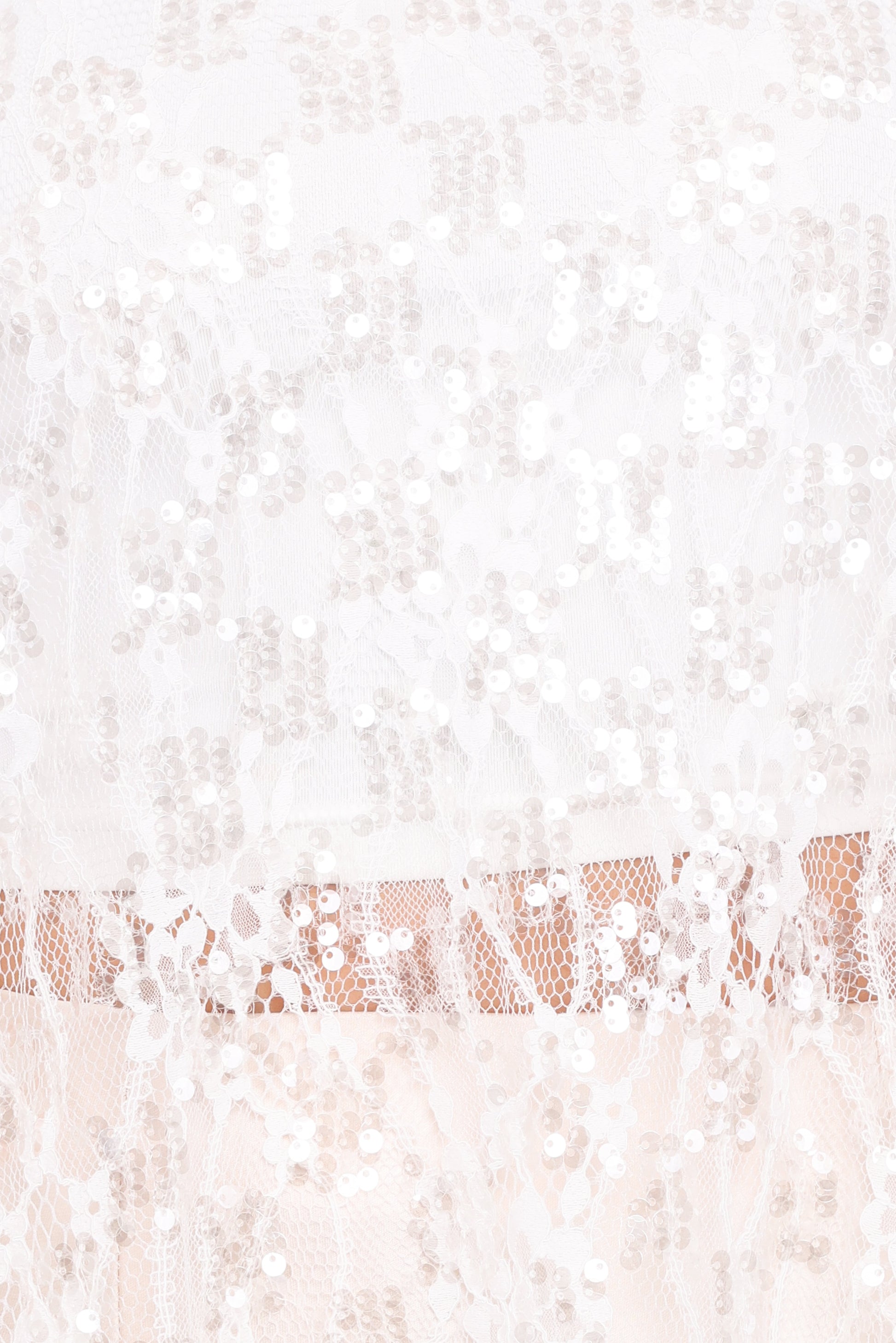 Yonder Sheer Lace Tee Top - White