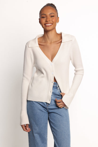 Zocco Long Sleeve Knit Top - Cream